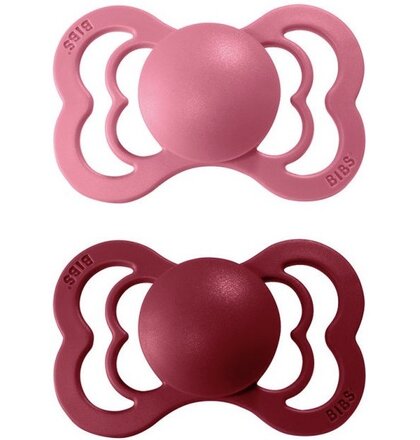 BIBS Supreme cumliky z prirodneho kaucuku 2ks - velkost 2 - Coral / Ruby