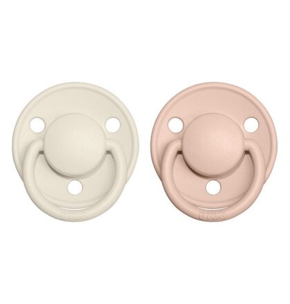 BIBS De Lux cumliky z prirodneho kaucuku 2ks - velkost 2 - Ivory / Blush