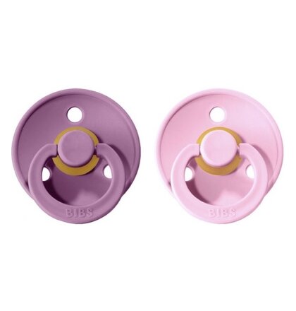 Colour cumliky z prirodneho kaucuku 2ks - velkost 2 - Lavender / Baby Pink