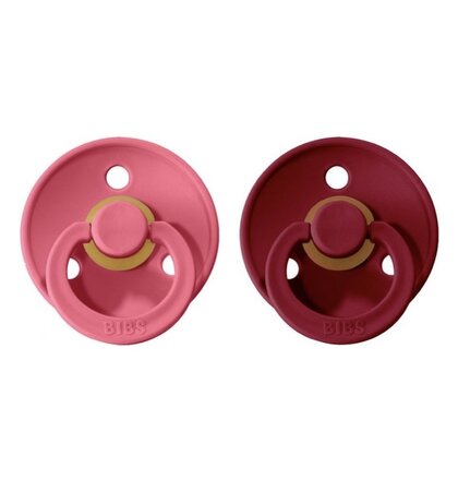 Colour cumliky z prirodneho kaucuku 2ks - velkost 1 - Coral / Ruby