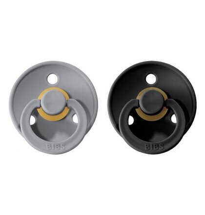 BIBS Colour cumliky z prirodneho kaucuku 2ks - velkost 3 - Cloud / Black