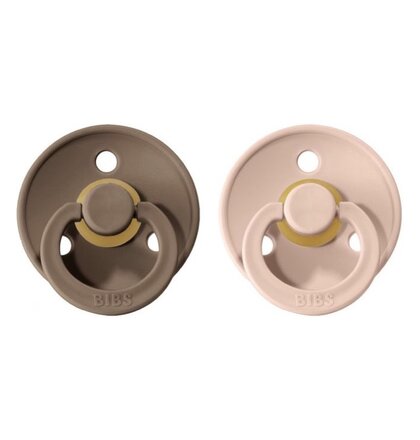 Colour cumliky z prirodneho kaucuku 2ks - velkost 1 - Dark Oak / Blush