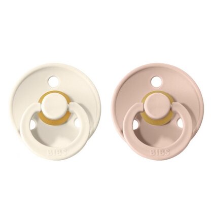Colour cumliky z prirodneho kaucuku 2ks - velkost 3 - Ivory / Blush