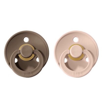 Colour cumliky z prirodneho kaucuku 2ks - velkost 2 - Dark Oak / Blush