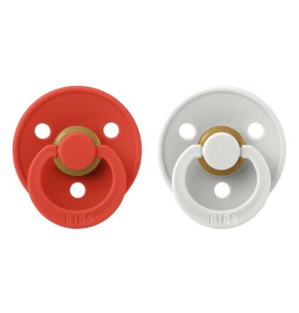 BIBS Colour cumliky z prirodneho kaucuku 2ks - velkost 1 - Candy Apple/Haze