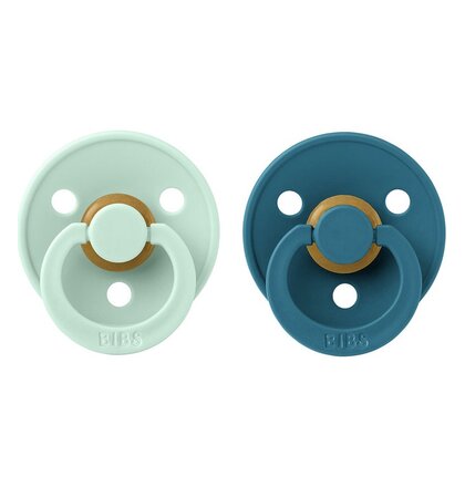 BIBS Colour cumliky z prirodneho kaucuku 2ks - velkost 1 - Nordic Mint/ Forest Lake