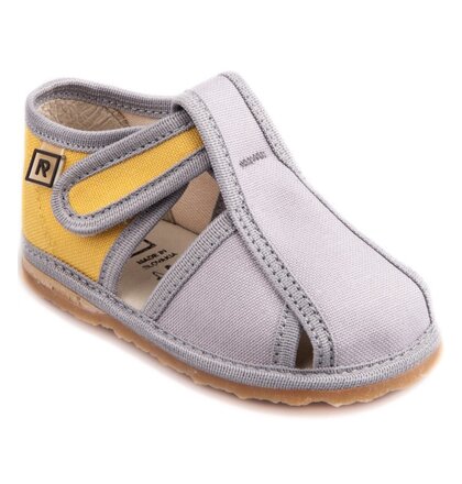 PAPUČE ŠEDO ŽLTÉ